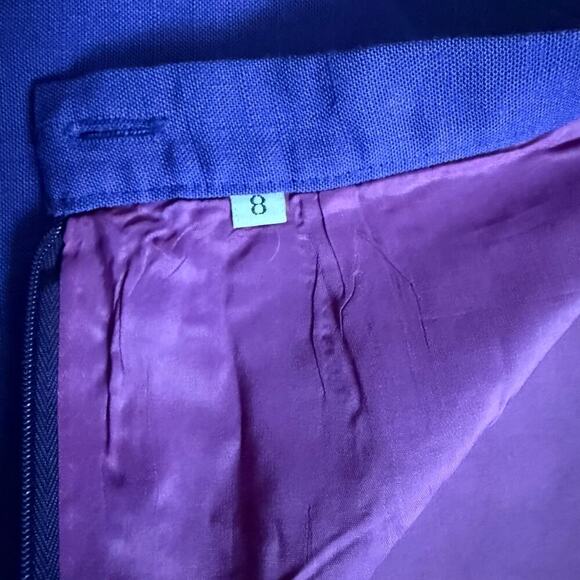Vintage Purple A-Line Mini Skirt Retro Boho Indie Size 8 - Picture 2 of 6